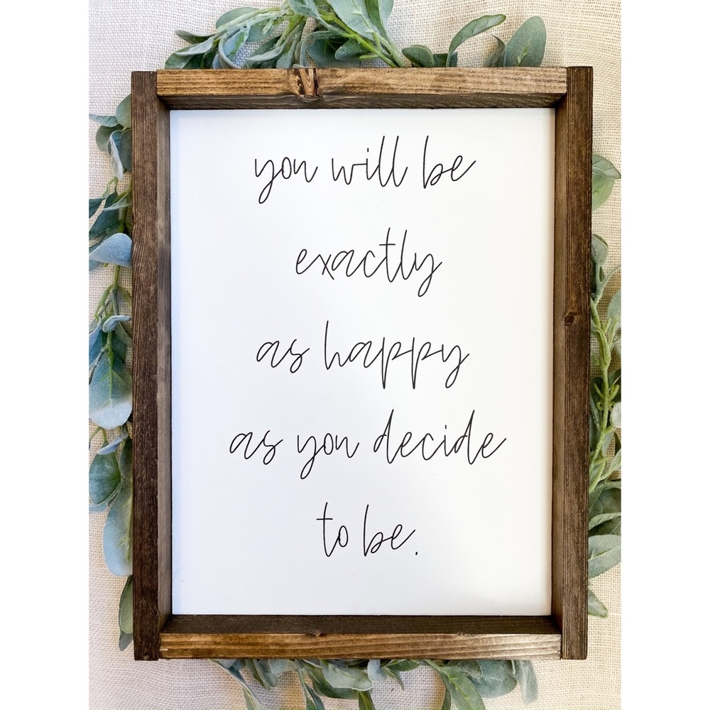 Wood framed sign